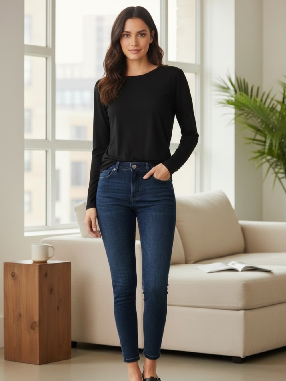 GAP Legging Skinny Jeans Dark Wash Stretch Cropped Denim Size 6